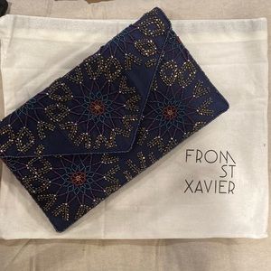 From St Xavier Beaded Clutch